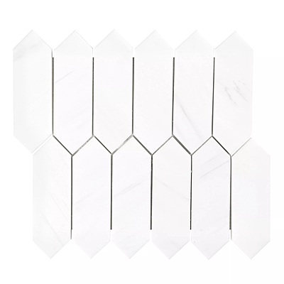 Dolomite First Class Picket Polished Marble Mosaic10x12