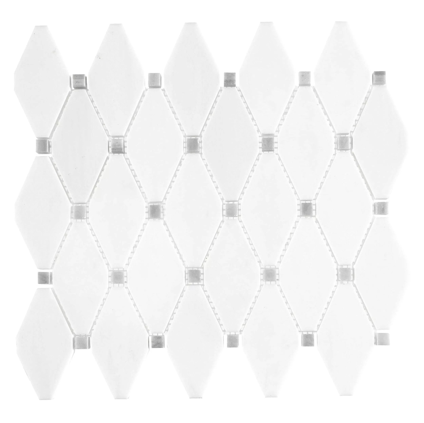 Dolomite Skyfall Clipped Diamond Grey Dot Marble Mosaic10x11 Dolomite Skyfall Clipped Diamond Grey Dot Marble Mosaic10x11