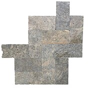 Silver Travertine Paver6"x12" Silver Travertine Paver6"x12"