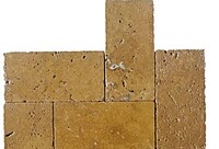 Gold Travertine Paver6"x12" Gold Travertine Paver6"x12"