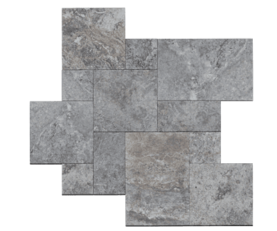 Silver Travertine paver set1 ¼”