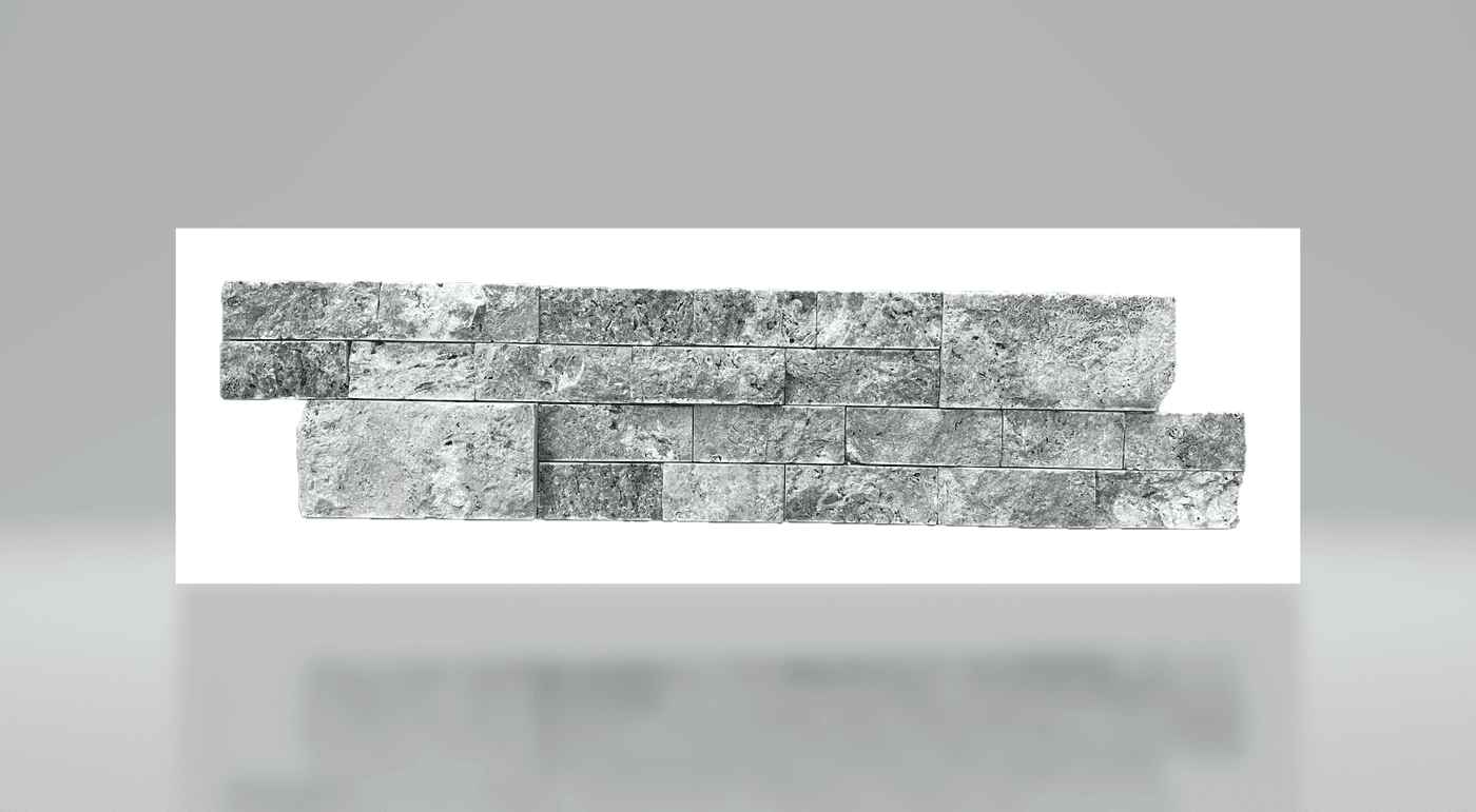 Silver Travertine Stack Stone 6x24 Silver Travertine Stack Stone 6x24
