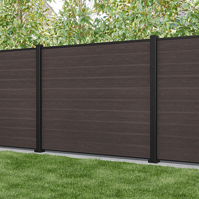 Classic Fence Dark Brown  Double-sided profile surface
