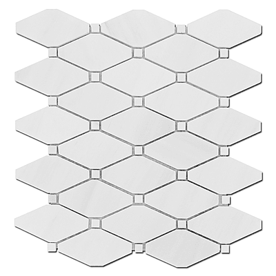 Dolomite First Class Clipped Diamond White Diamond 12x12