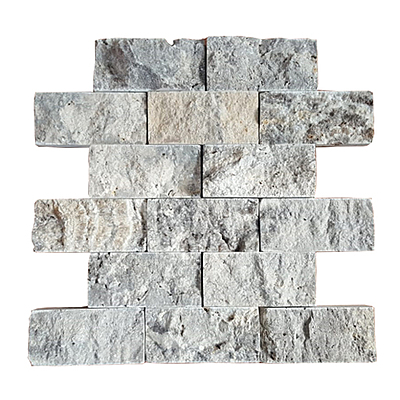 Silver Travertine Stack Stone 2x4